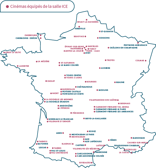   Cinémas équipés de la salle ic